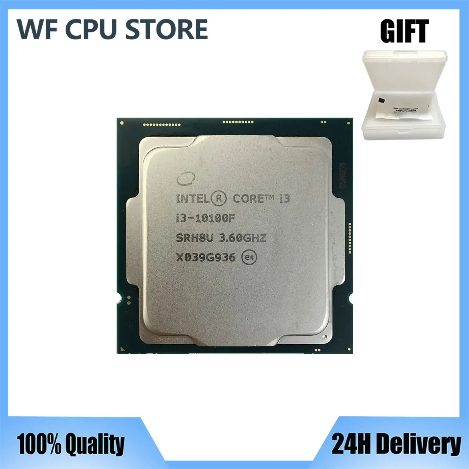 

NEW Intel Core i3 10100F 3.6GHz 4-core 8-thread CPU processor L2 = 1M L3 = 6m 65W LGA 1200 No Fan