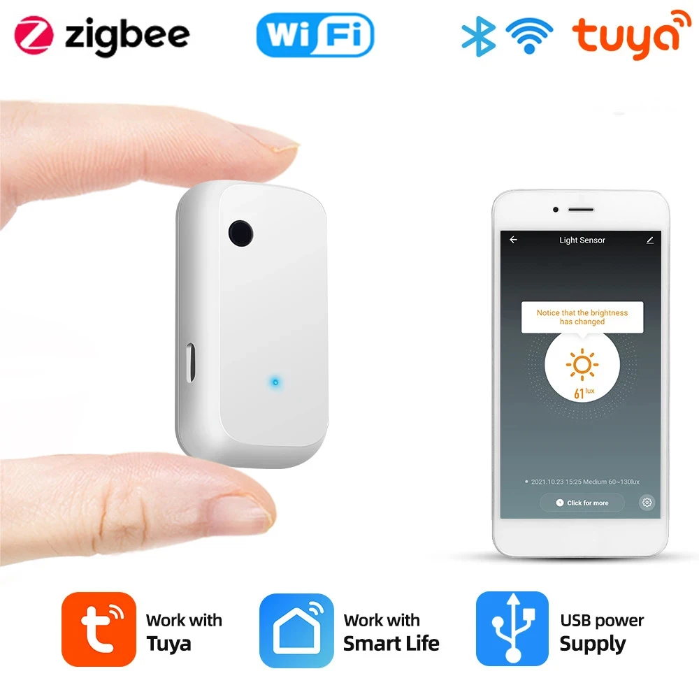 Датчик яркости Tuya WiFi ZigBee, умный датчик освещения для дома, автоматический детектор яркости, работает с интеллектуальной жизненной связью
Датчик яркости Tuya WiFi ZigBee, умный датчик освещения для дома, автоматический детектор яркости, работает с интеллектуальной жизненной связью