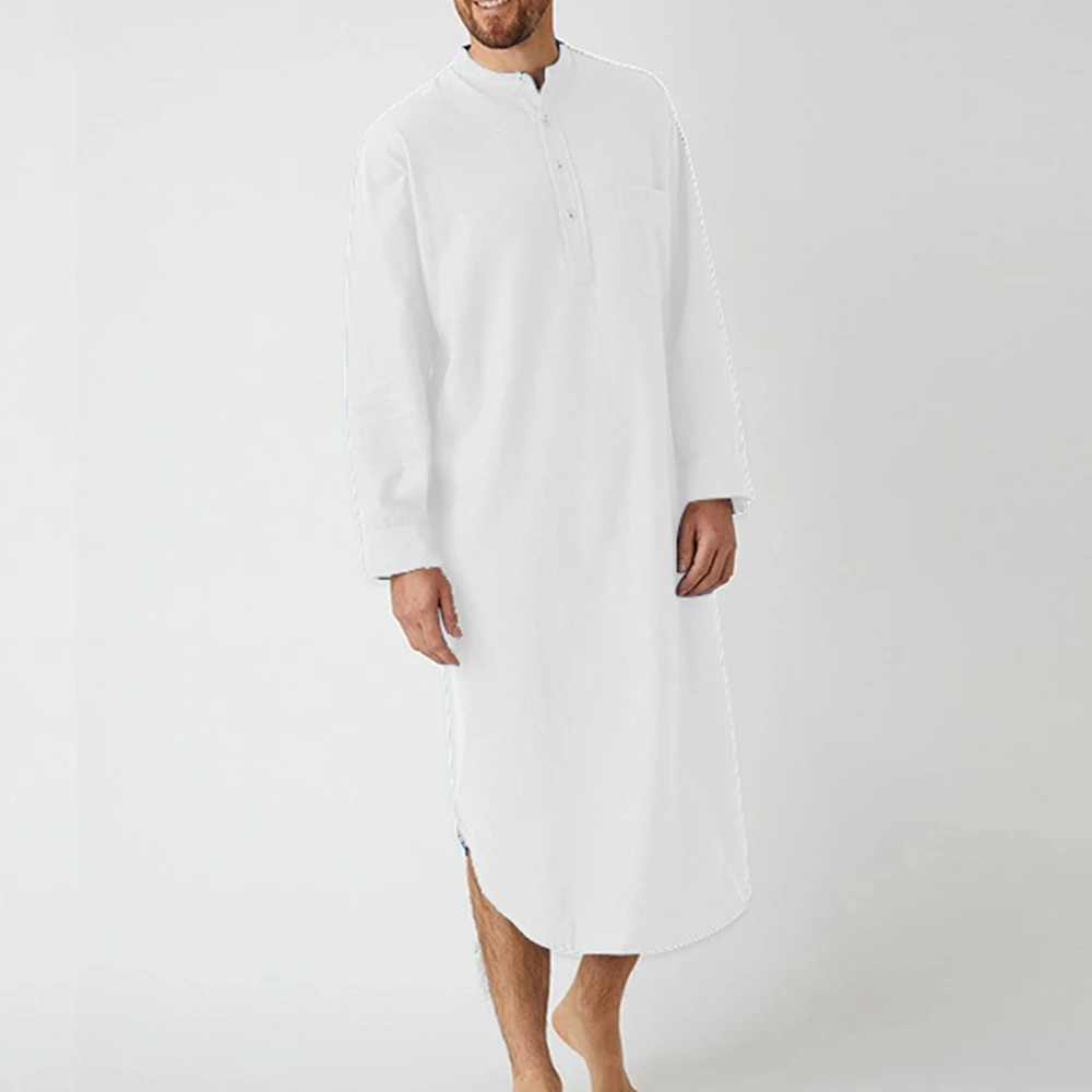 New Traditional Fashion Men Muslim Robe Dresses Long Sleeve M-2XL Male Night Wear Nightgown Solid Color Button
New Traditional Fashion Men Muslim Robe Dresses Long Sleeve M-2XL Male Night Wear Nightgown Solid Color Button
