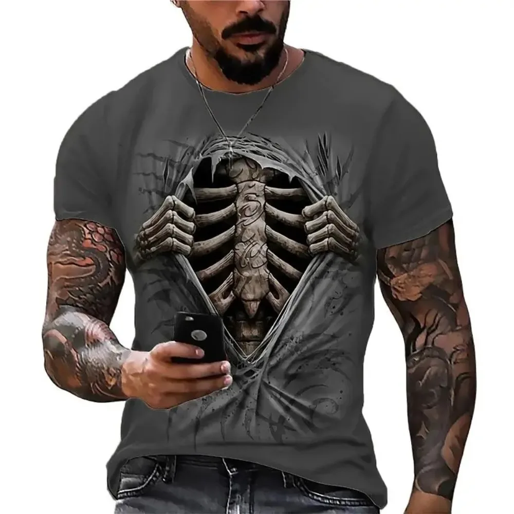 Vintage Horror Skull 3d Print Men's T-shirt Summer Classic Casual O Neck Short Sleeve Fashion Loose Oversized Tops Tee Shirt Men
Vintage Horror Skull 3d Print Men's T-shirt Summer Classic Casual O Neck Short Sleeve Fashion Loose Oversized Tops Tee Shirt Men