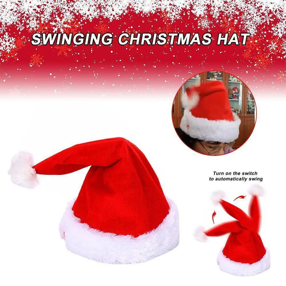 

Electric Christmas Hat Musical Dance Christmas Claus Electric Singing Hat Year Swing New Christmas Rocking Xmas Hat Childre K5U1