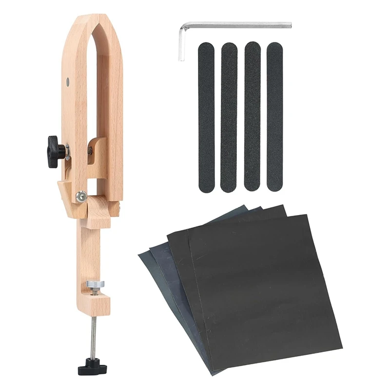 

Foldable Beech Wood Leather Stitching Clamp Adjustable Leather Sewing Professional Leather Working Tools
