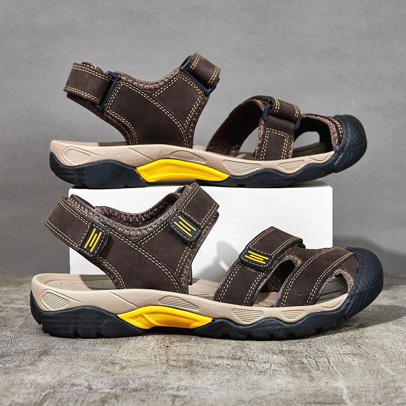 Outdoor Genuine Leather Men's Sandals Summer Non-slip Anti-collision Toe Beach Shoes Sneakers Walking Hiking Travel Shoes Men
Outdoor Genuine Leather Men's Sandals Summer Non-slip Anti-collision Toe Beach Shoes Sneakers Walking Hiking Travel Shoes Men