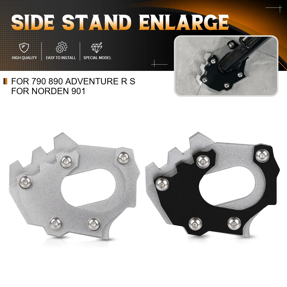 

FOR 790 890 Adventure R S For Husqvarna Norden 901 CNC Kickstand Enlarge Plate Foot Side Stand Enlarger Extension Support Pad