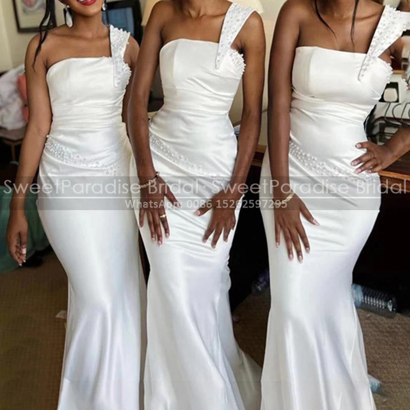 Luxury Beads Long Bridesmaid Dresses One Shoulder Mermaid Sleeveless Plus Size Women Sheath Party Dress Maid Of Honor
Luxury Beads Long Bridesmaid Dresses One Shoulder Mermaid Sleeveless Plus Size Women Sheath Party Dress Maid Of Honor