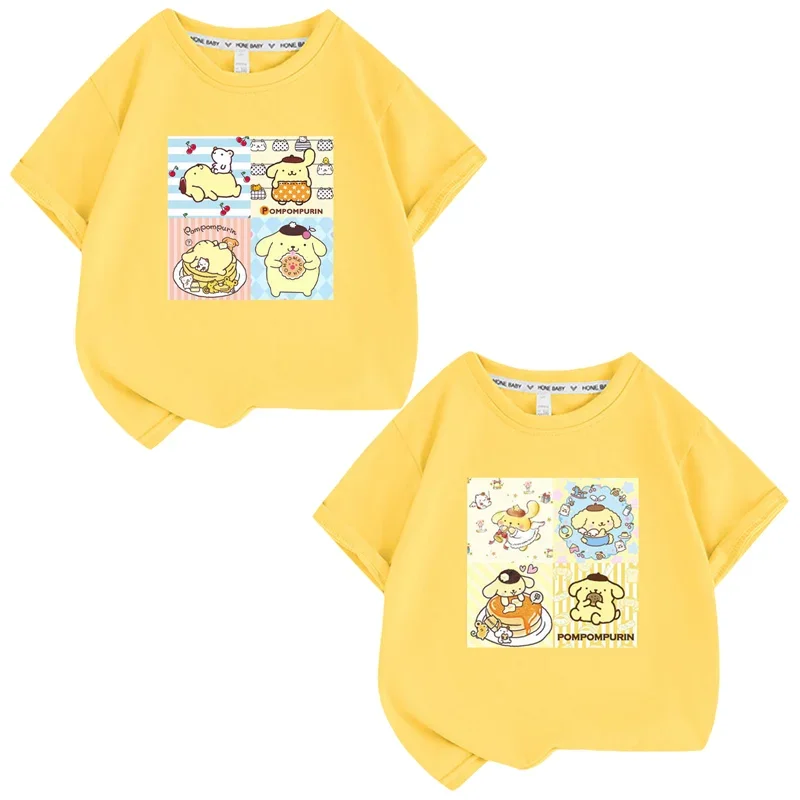 Anime Sanrioed Pom Pom Purin Pattern Printed Children's Summer T-shirt Cute Cartoon Loose Fitting Short Sleeved Top Kids Gift
Anime Sanrioed Pom Pom Purin Pattern Printed Children's Summer T-shirt Cute Cartoon Loose Fitting Short Sleeved Top Kids Gift