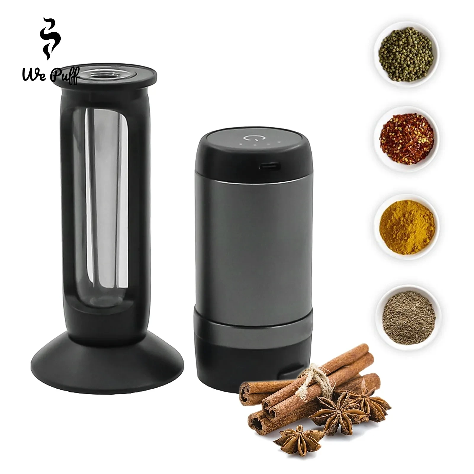 

WE PUFF Electric Smoke Grass Grinder 2 in 1 Automatic Herbal Crusher Grinders Tobacco Filling Machine Smoking Pipe Accessories