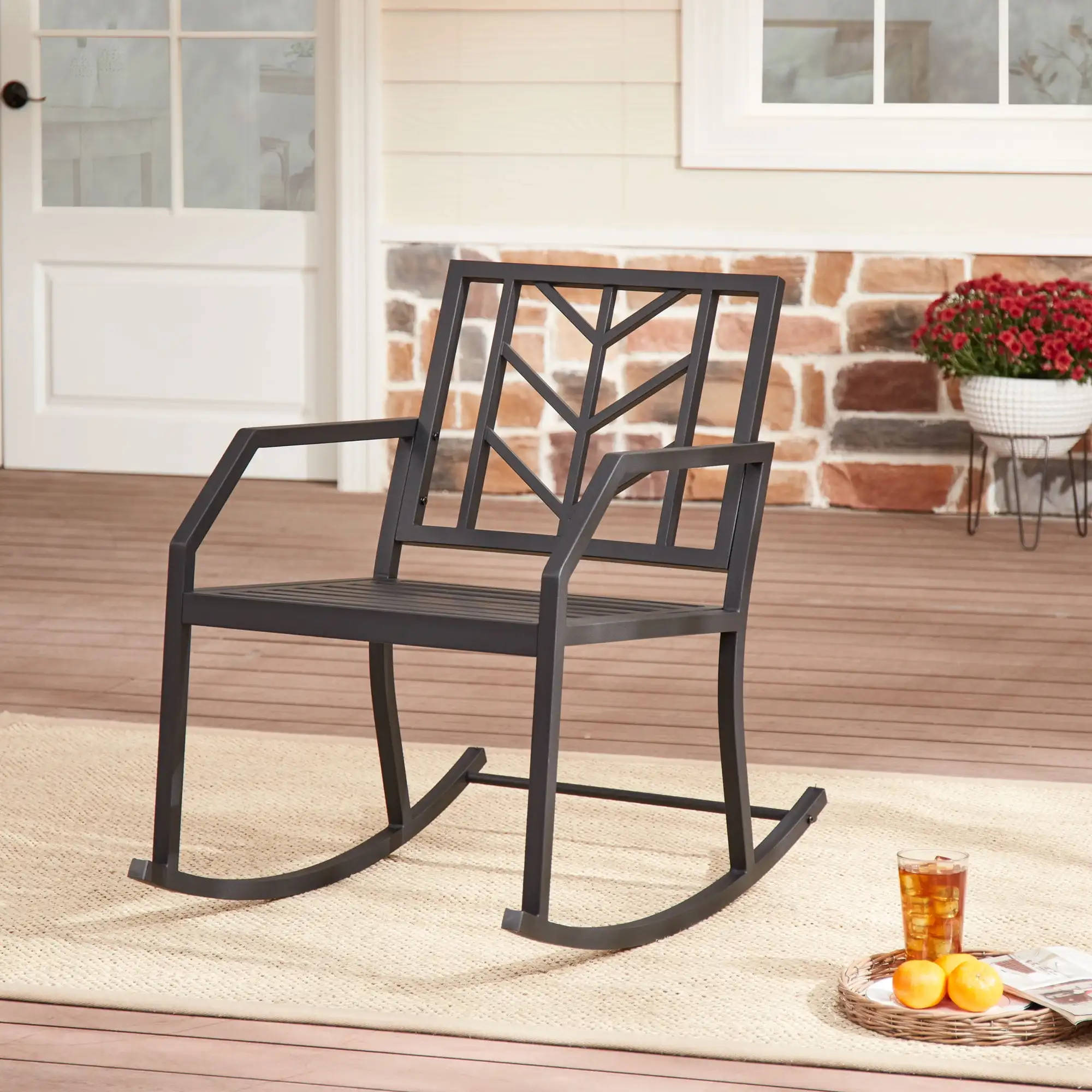 Mainstays Evry Bell Outdoor Metal Black Finish High Load-bearing Strong Stable and Durable Rocking Chair
Mainstays Evry Bell Outdoor Metal Black Finish High Load-bearing Strong Stable and Durable Rocking Chair