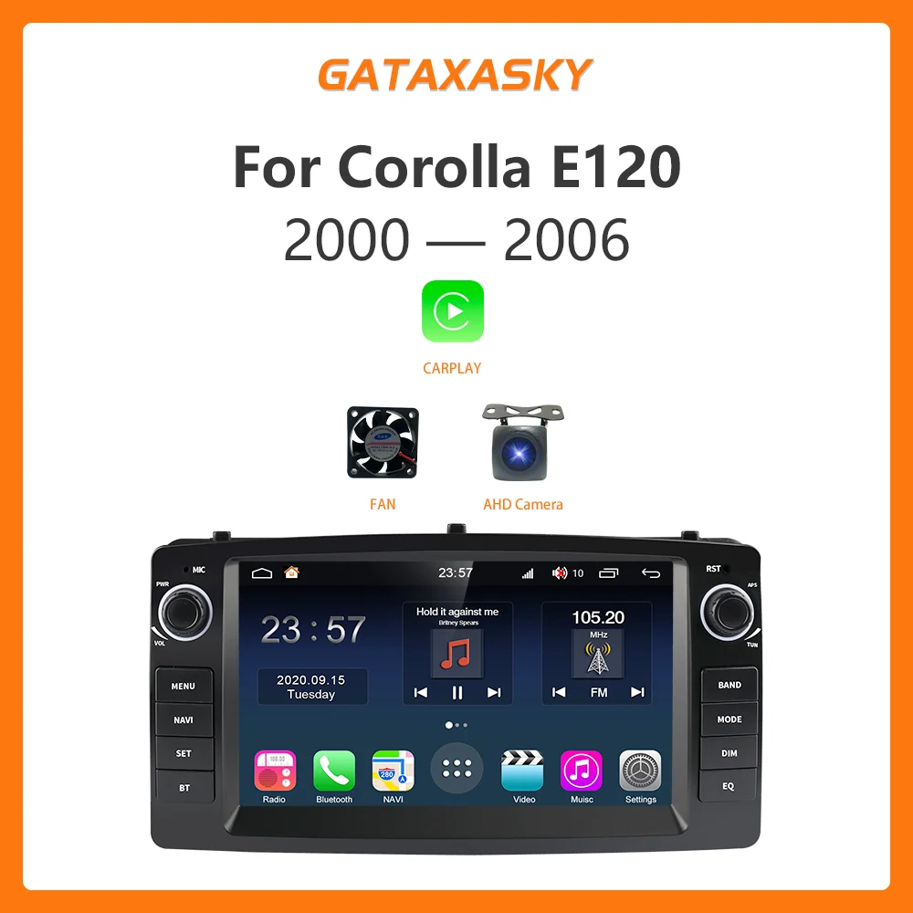 

GATAXASKY Android For Toyota Corolla E120 e 120 BYD F3 2007-2011 Car Radio Multimedia Video Player carplay DSP IPS 6GRAM WiFi