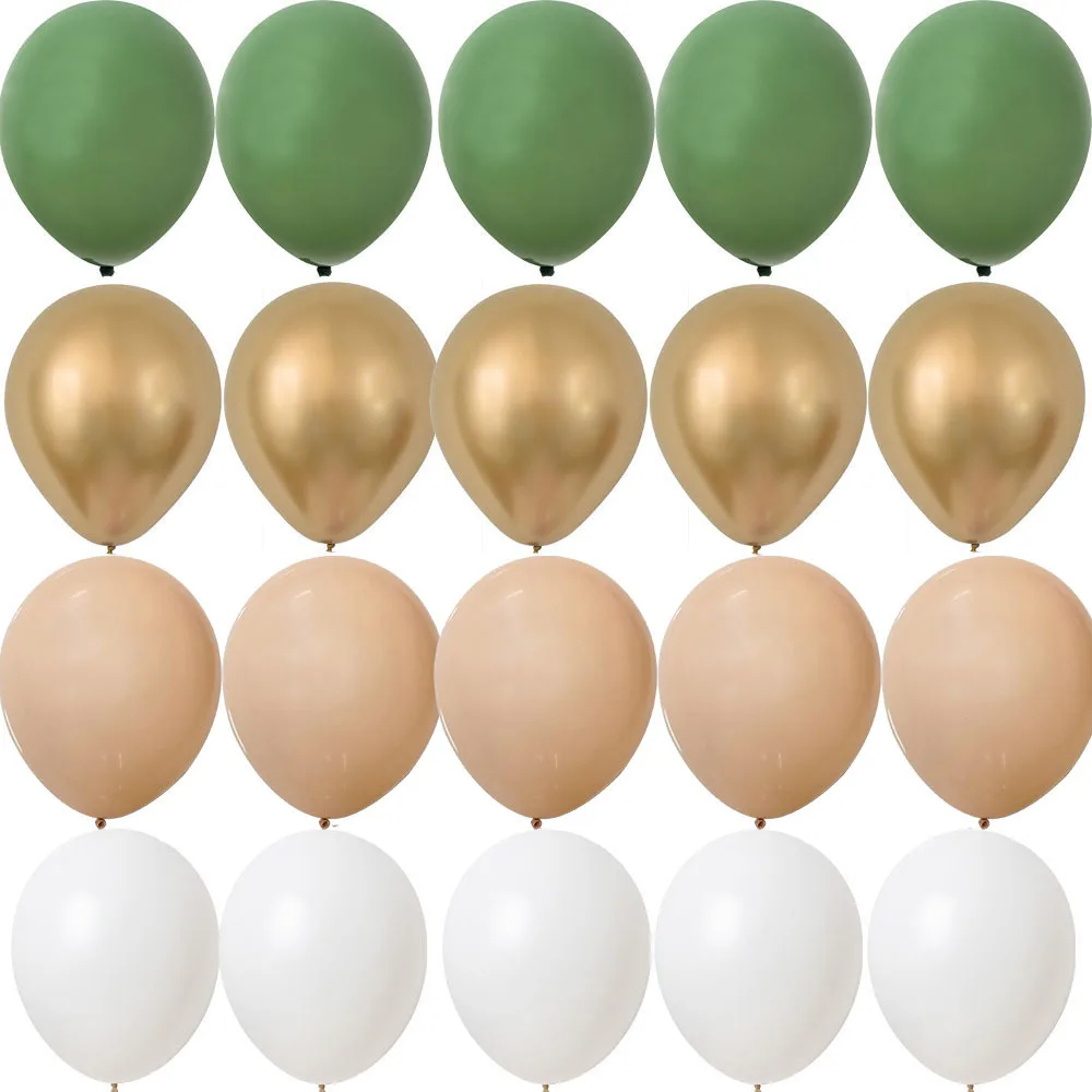 15/20PCS 10inch Balloon Kit Retro Green White Gold Balls Birthday Wedding Anniversary Jungle Summer Party Decor Home Supplies
15/20PCS 10inch Balloon Kit Retro Green White Gold Balls Birthday Wedding Anniversary Jungle Summer Party Decor Home Supplies