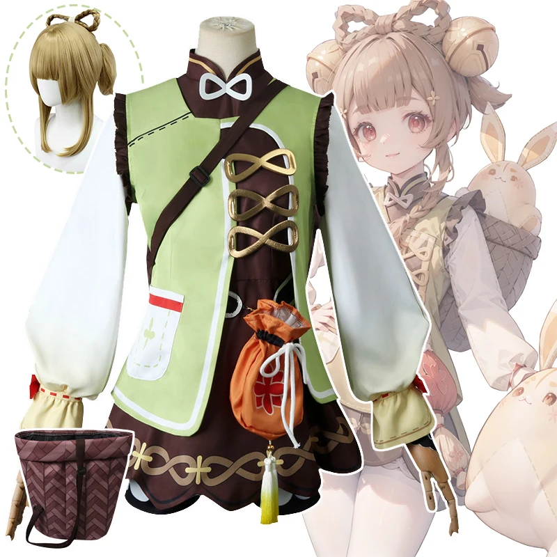 Genshin Impact YaoYao Cosplay Costume Yaoyao Game Kids Adult Unifrom Full Set Halloween Carnival Costume for Women Girls
Genshin Impact YaoYao Cosplay Costume Yaoyao Game Kids Adult Unifrom Full Set Halloween Carnival Costume for Women Girls