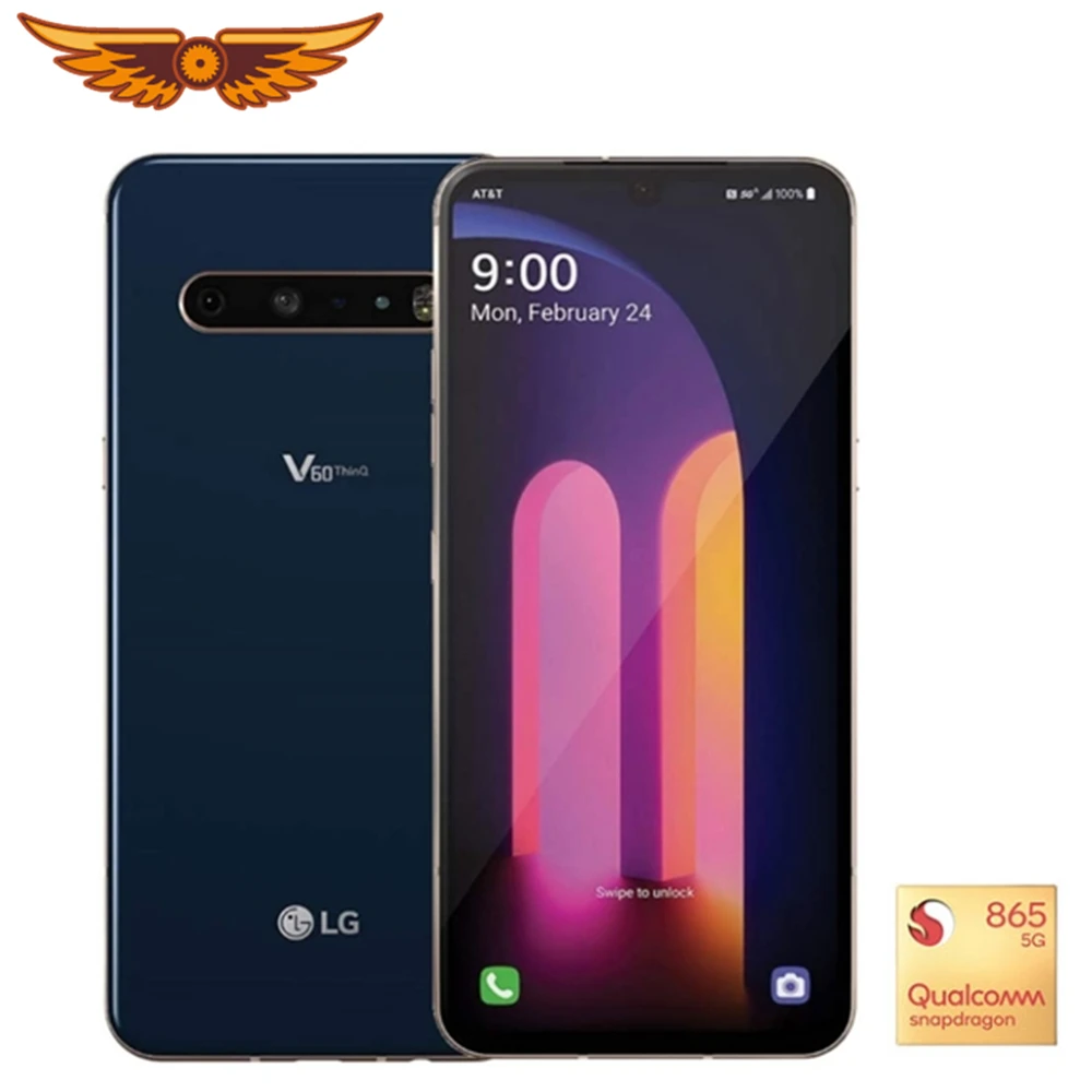 

LG V60 ThinQ 5G V600TM 6.8``Octa-core 8GB RAM 128GB ROM 64MP Triple Camera 1 SIM Fingerprint Original Unlocked Cellphone