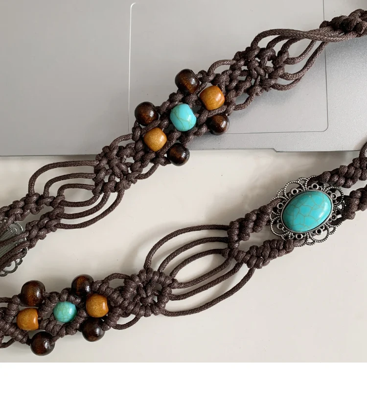 Vintage Beaded Waist Belt - Bohemian Woven Ethnic Accent for Skirts & Dresses 11 Sc1080229ac4a47e1ac777db499422fa2w