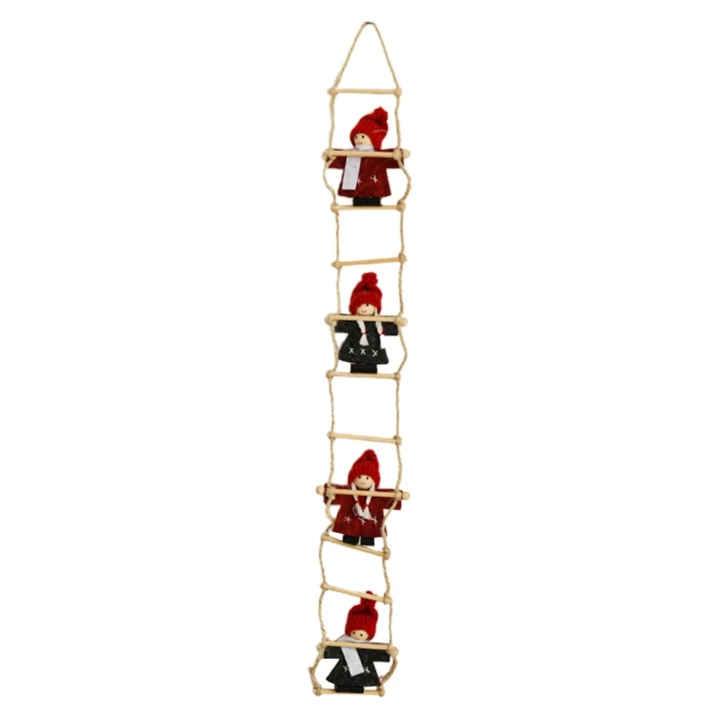 

E5BB Санта-Клаус, подъемная лестница, Рождественское украшение для елки, детская игрушка, Новогодний подарок