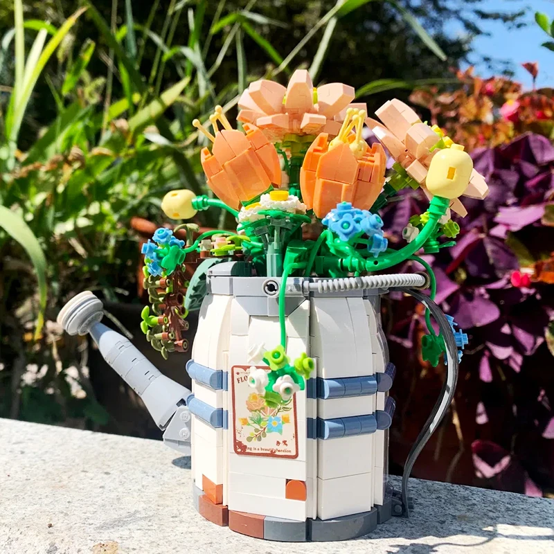 Creative Flower Watering Can Potted Building Block Bouquet Bonsai Assemble Bricks Home Desk Plant Decoration Toys For Girl Gifts
Creative Flower Watering Can Potted Building Block Bouquet Bonsai Assemble Bricks Home Desk Plant Decoration Toys For Girl Gifts