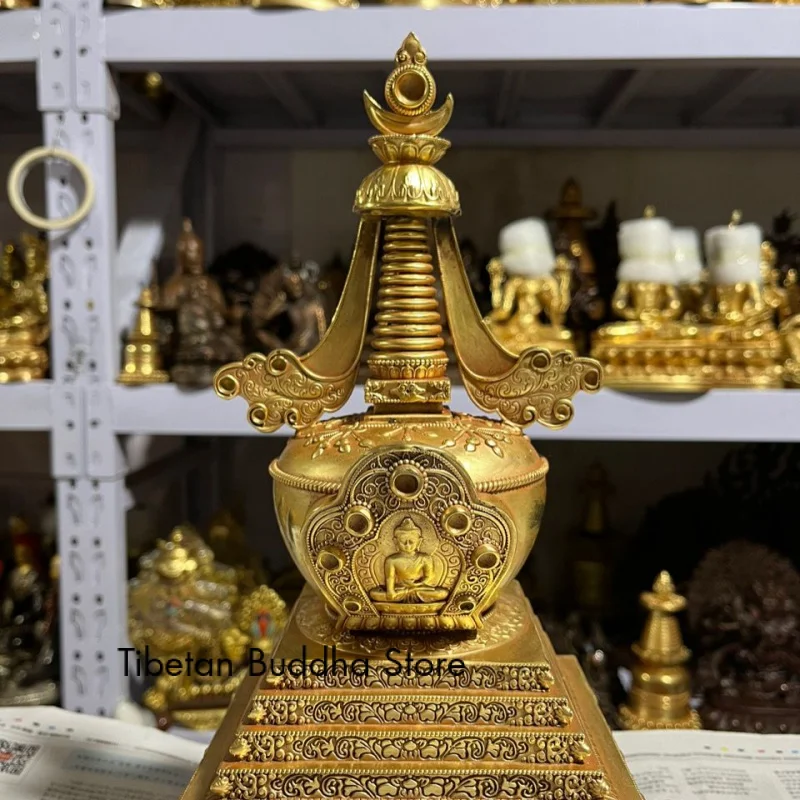 Boutique Pure Copper Pagoda Tibetan Buddhism Bodhi Pagoda Tailai Eight Towers Seiko Nepal Coloring Craft Buddhist Ritual Instrum
Boutique Pure Copper Pagoda Tibetan Buddhism Bodhi Pagoda Tailai Eight Towers Seiko Nepal Coloring Craft Buddhist Ritual Instrum