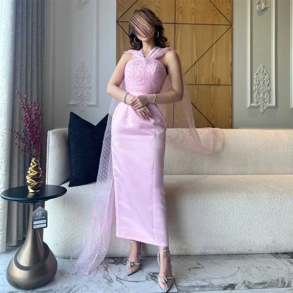 Elegant Fashion V Neck Sheath Prom Dresses Pink Floor Length платье женское Sleeveless Stole Formal Evening Gowns فساتين الحفلات
Elegant Fashion V Neck Sheath Prom Dresses Pink Floor Length платье женское Sleeveless Stole Formal Evening Gowns فساتين الحفلات