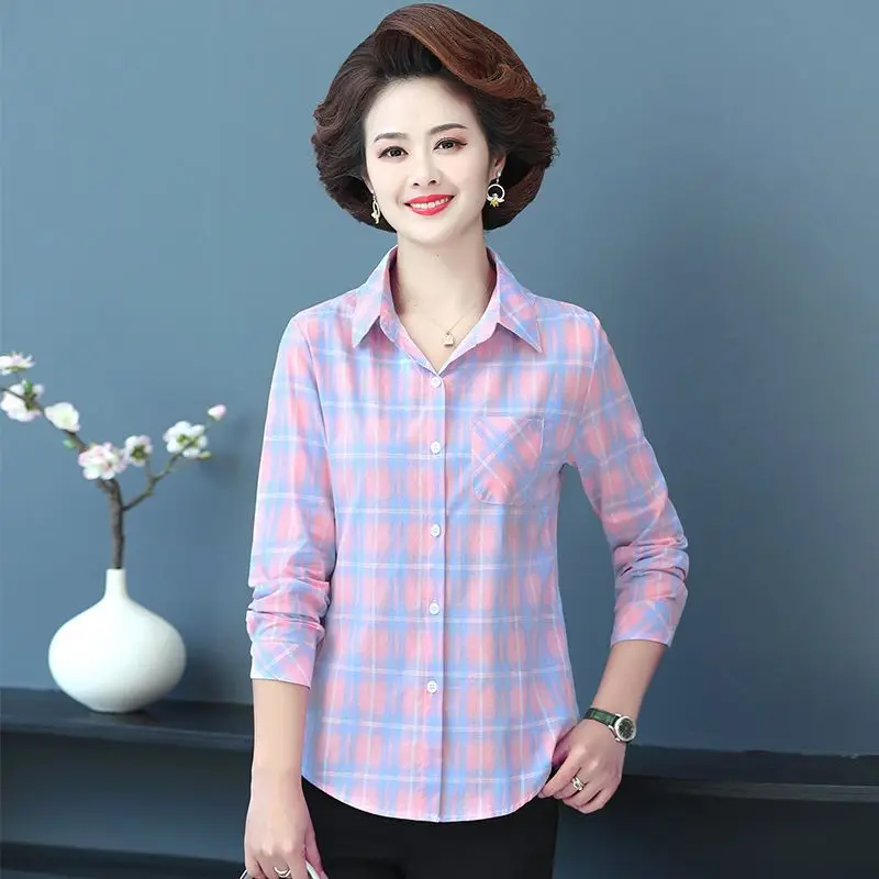 Plaid Loose Fit Blouses Casual Style Loose Shirts Female Summer Casual Sunscreen Plaid Print Blouses 2024 New Korean Style T170
Plaid Loose Fit Blouses Casual Style Loose Shirts Female Summer Casual Sunscreen Plaid Print Blouses 2024 New Korean Style T170