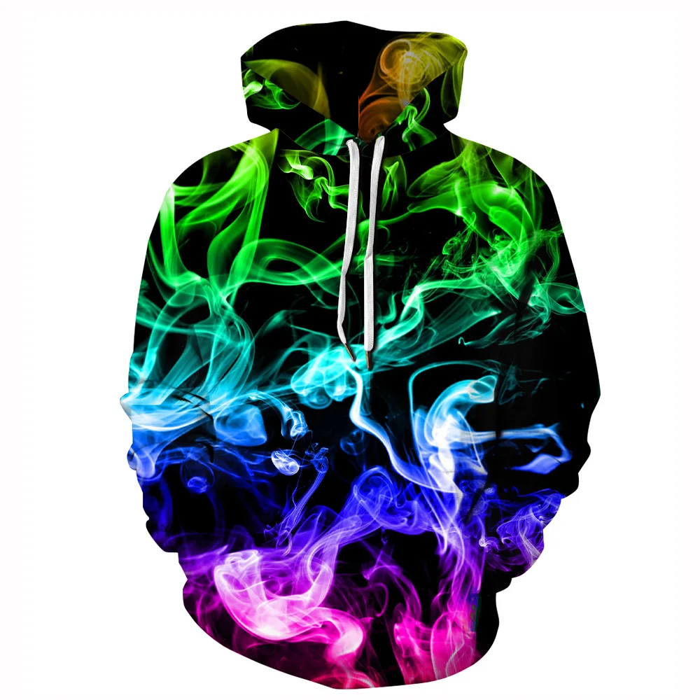 3D Hoodies Men Colorful Smoke Print Hooded Sweatshirt Fashion Streetwear Pullovers Tops Plus Size Clothes 
3D Hoodies Men Colorful Smoke Print Hooded Sweatshirt Fashion Streetwear Pullovers Tops Plus Size Clothes