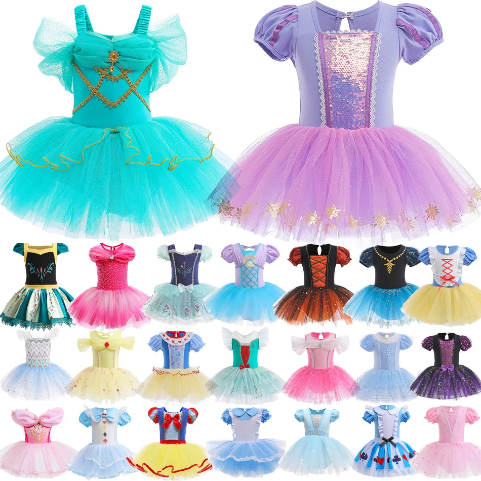 

Princess Ballet Tutu Dress for Baby Girls Birthday Fancy Fairy Toddler Dress Up Rapunzel Alice Belle Elsa Child Costume Party