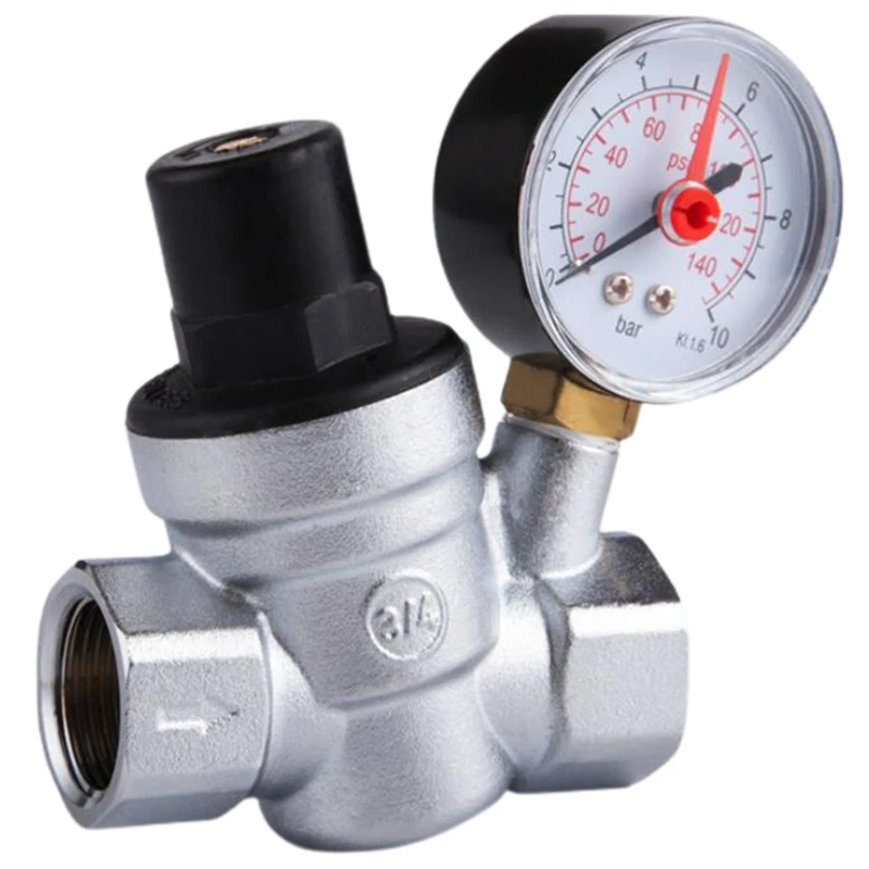 

DN20(3/4Inch) Pressure Reducing Valve Water Pressure Regulator With Gauge Pressure