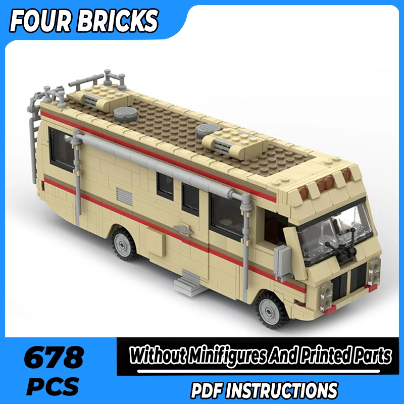 

Moc Building Bricks Movie Car Model Breaking Bad RV Bus Technology Modular Blocks Gifts Toys For Children DIY Sets Assembly