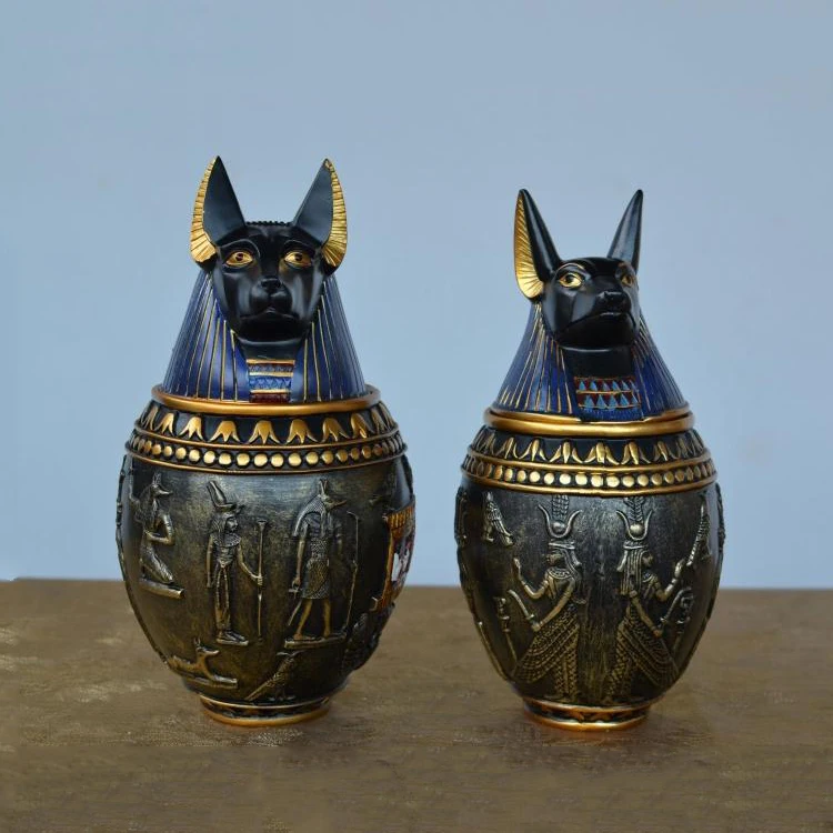 

Шкатулка для питомцев в египетском стиле Фараона, импортная каучуковая урна для кремации для кошек и собак после их смерти.