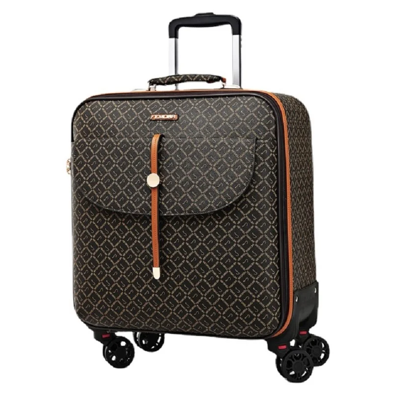 

20 inch carry on suitcase with makeup bag for women male leather business luggage set mala de viagem 캐리어 чемодан