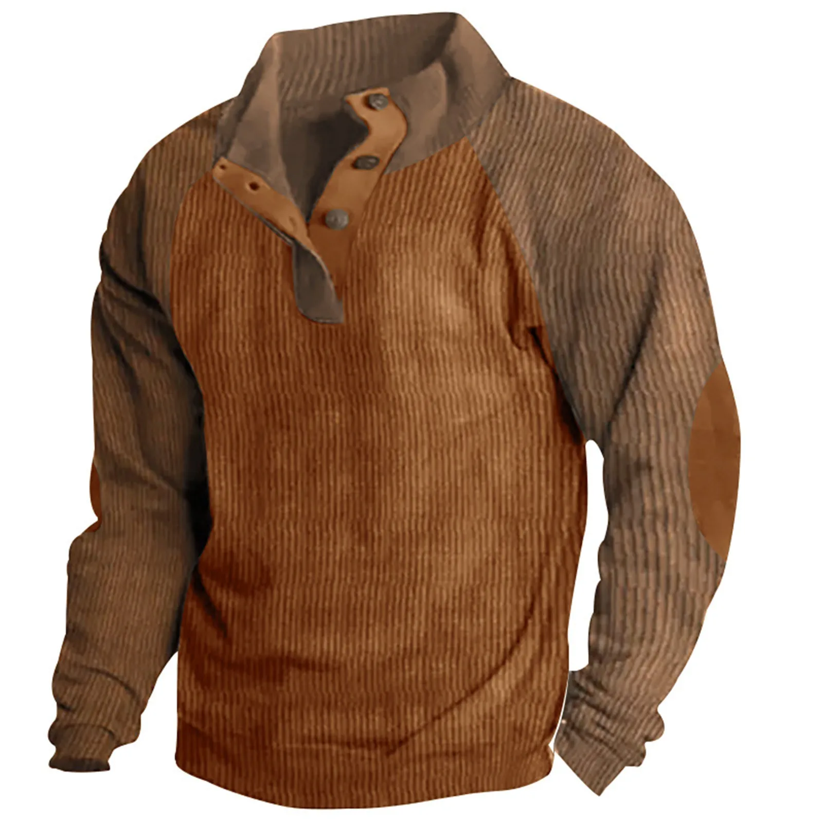 

Fashion Mens Fleece Sweatshirts 2023 Spring Casual Turndown Collar Pullover Long Sleeve Winter Wool Lining Mens Solid Sweatshirt