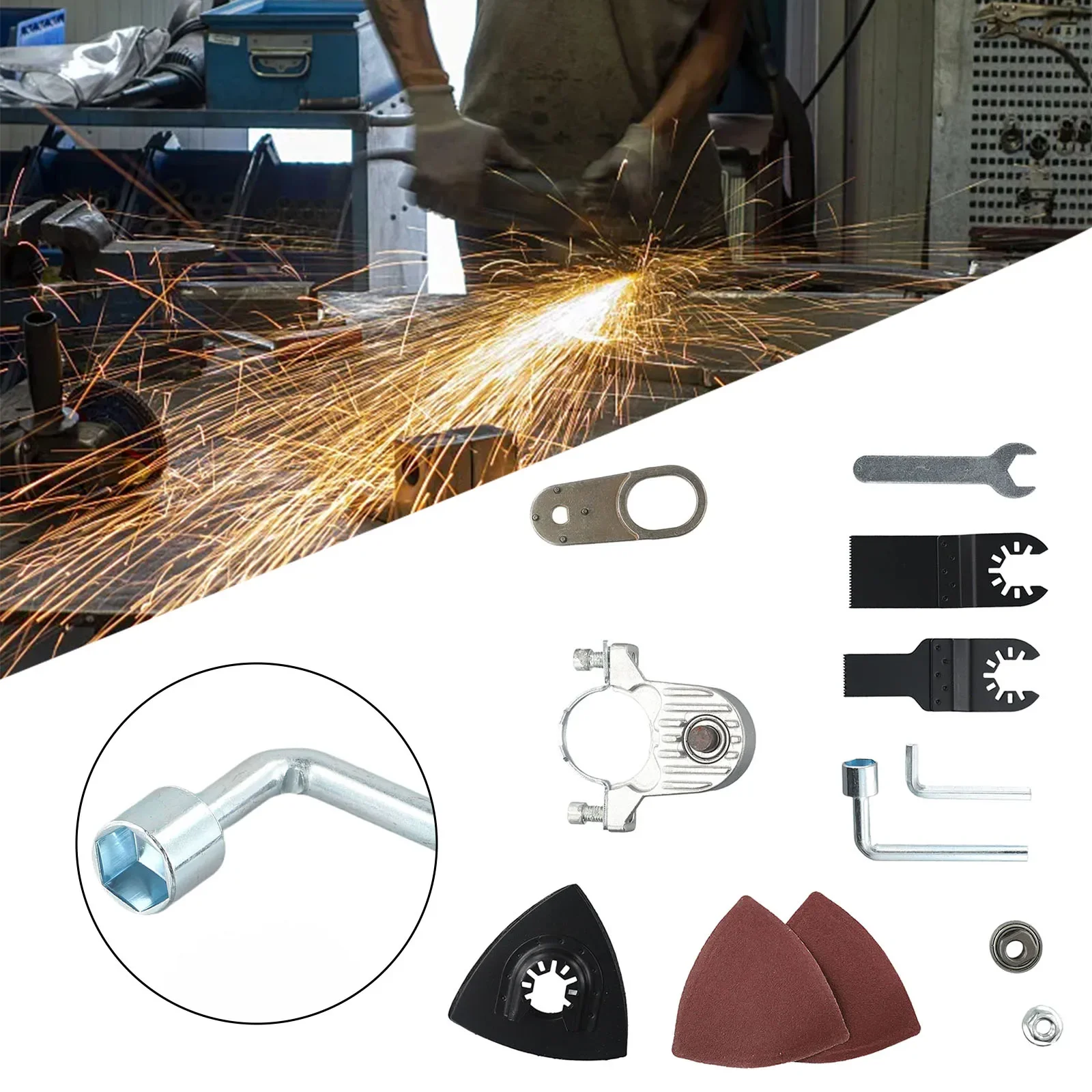 100 Type Angle Grinder Conversion Head Adapter M10 Thread Angle Grinder Conversion Head Kit For Oscillating Woodworking Tool
100 Type Angle Grinder Conversion Head Adapter M10 Thread Angle Grinder Conversion Head Kit For Oscillating Woodworking Tool