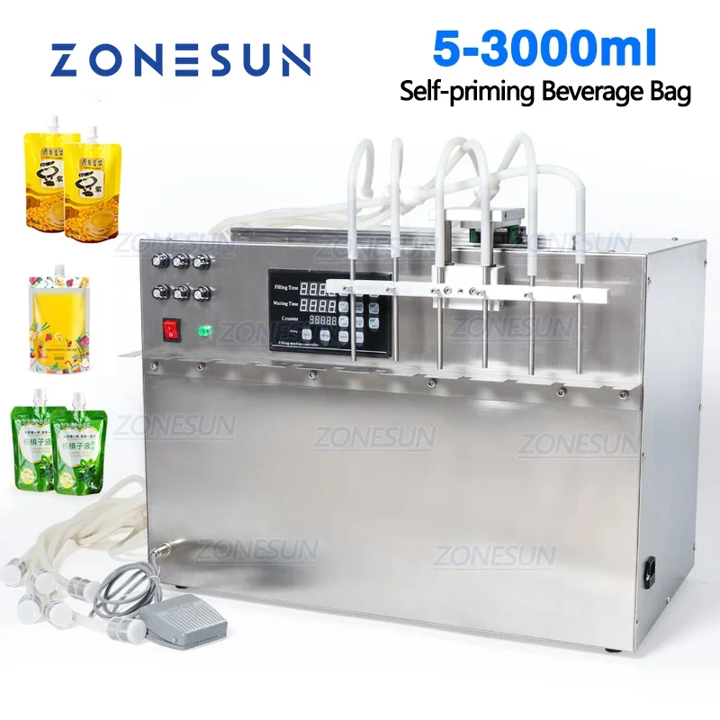 ZONESUN, 6 насадок, полуавтоматическая машина для наполнения мешков жидким соком
ZONESUN, 6 насадок, полуавтоматическая машина для наполнения мешков жидким соком