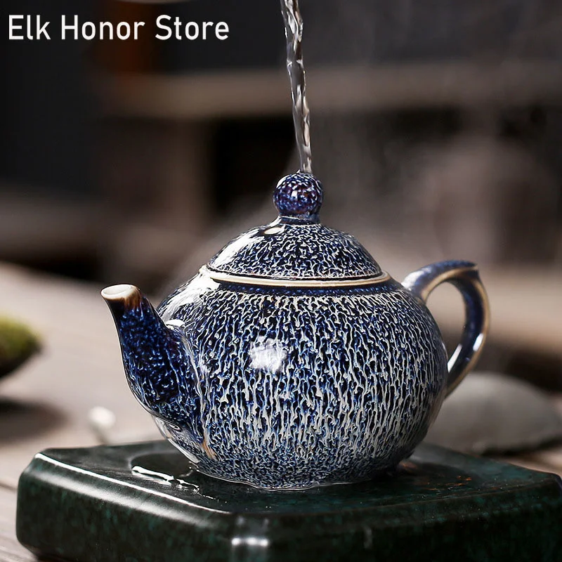 280ml Retro Temmoku Glaze Kiln Fambe Xishi Tea Pot Master Pot Handmade Tea Set Tieguanyin Teaware Accessories Office Decoration
280ml Retro Temmoku Glaze Kiln Fambe Xishi Tea Pot Master Pot Handmade Tea Set Tieguanyin Teaware Accessories Office Decoration
