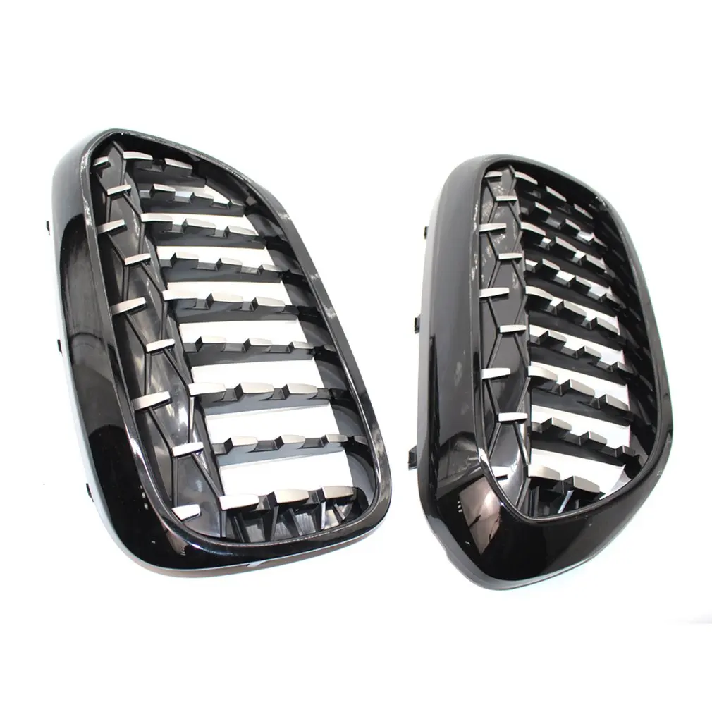 

Bright Black Meteor Car Grills For G30 G38 525i 528i 530i 540i 2017-2020 Front Mesh Grill Chrome Grille Car Accessories