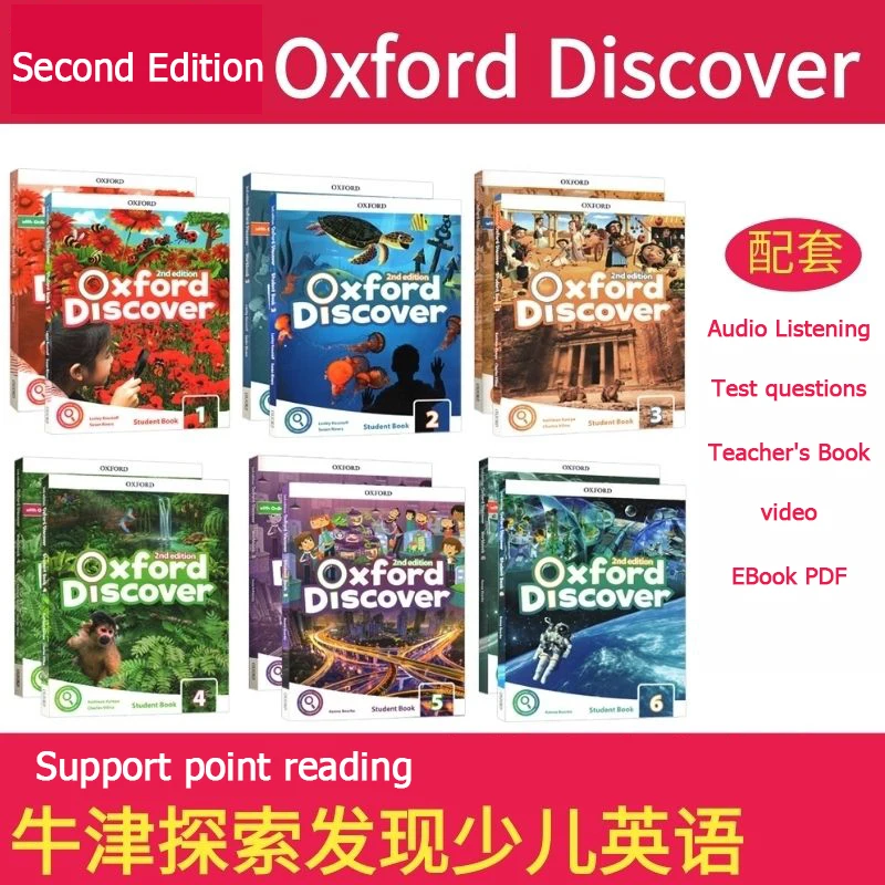 

The second edition of Oxford Discover textbook, Oxford Children's English New Edition, Level 1-6, supports point reading