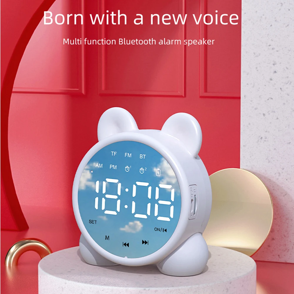 Wireless Bluetooth Speaker Mirror Sound Box Desktop Alarm Clock Subwoofer Music Player TF Card Mini Speaker Box For All Phone
Wireless Bluetooth Speaker Mirror Sound Box Desktop Alarm Clock Subwoofer Music Player TF Card Mini Speaker Box For All Phone