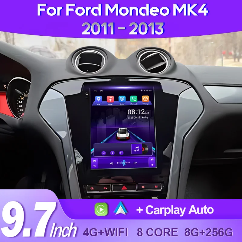 

QSZN For Ford Mondeo MK4 2011 - 2013 Car Radio Android 13 Multimedia Video Player GPS AI Voice CarPlay Auto 4G Vertical Screen