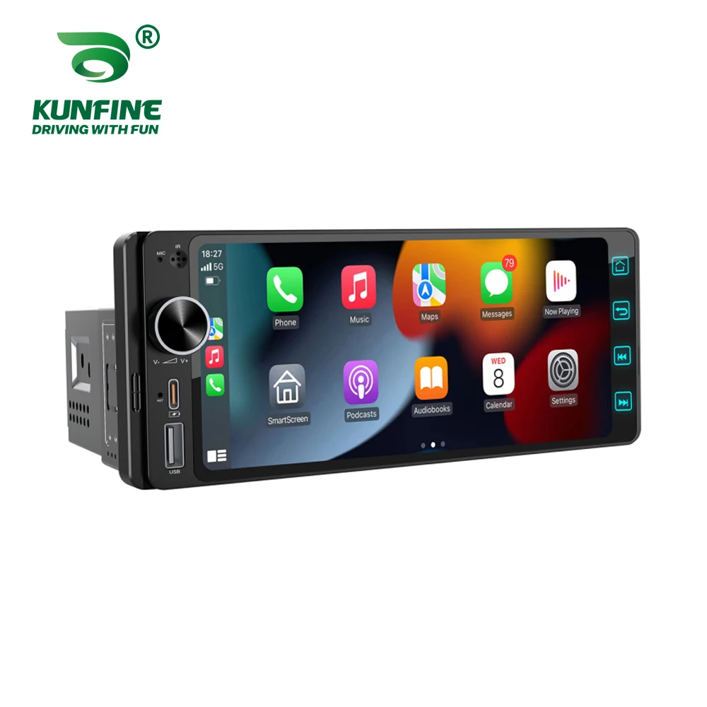 KUNFINE Universal Car Radio 6.25" 1Din Player Car Stereo Video MP5 Player Build-in Carplay Android Auto Bluetooth USB&Type-C
KUNFINE Universal Car Radio 6.25" 1Din Player Car Stereo Video MP5 Player Build-in Carplay Android Auto Bluetooth USB&Type-C