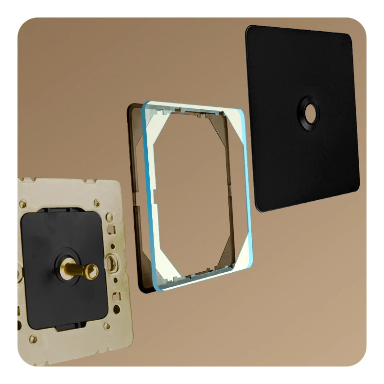 Ultra-Thin Matte Black Toggle Light Switch