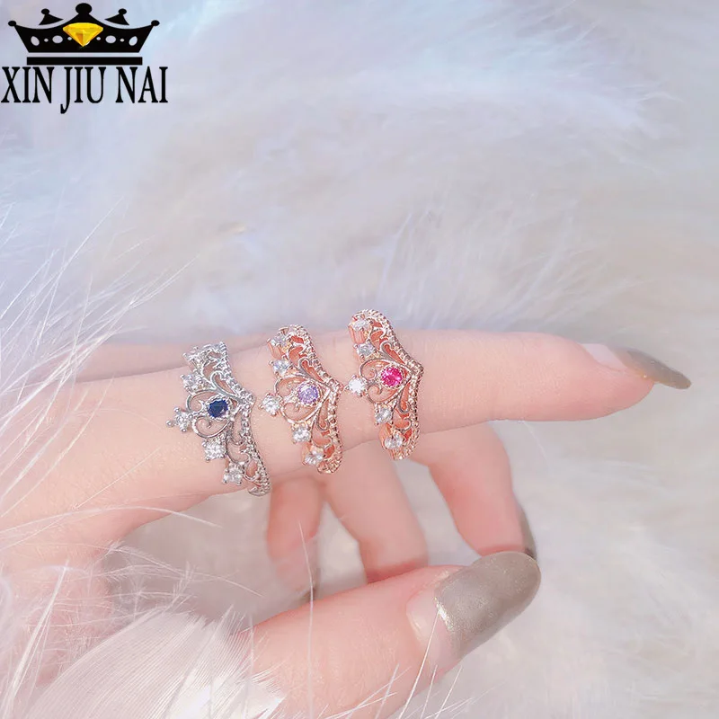 Europe and the United States creative minimalist diamond ladies ring crown shape amethyst sapphireruby 18k rose gold ring 925
Europe and the United States creative minimalist diamond ladies ring crown shape amethyst sapphireruby 18k rose gold ring 925