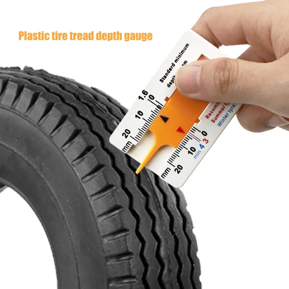 Tire Tread Depth Ruler Vernier Depth Caliper Plastic Tire Tread Ruler 0-20MM Vernier Depth Caliper Without Keychain
Tire Tread Depth Ruler Vernier Depth Caliper Plastic Tire Tread Ruler 0-20MM Vernier Depth Caliper Without Keychain