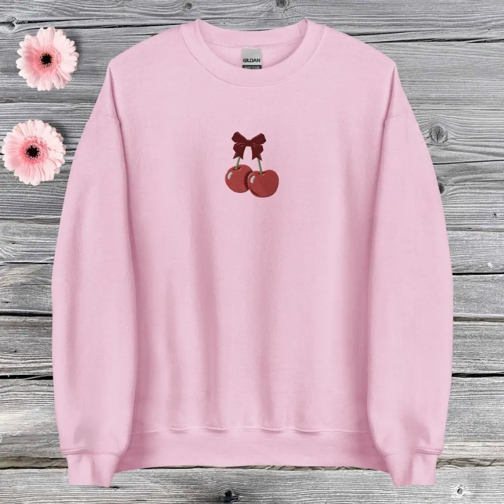Cherry Bow Sweatshirt Coquette Aesthetic Pink Bow Sweatshirt Cute Trendy Crewneck Pullover for Women Chic Daughter Gift for Her
Cherry Bow Sweatshirt Coquette Aesthetic Pink Bow Sweatshirt Cute Trendy Crewneck Pullover for Women Chic Daughter Gift for Her