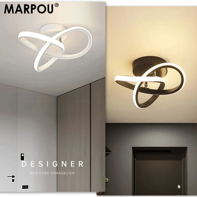 

Светодиодный потолочный светильник MARPOU в скандинавском стиле, лампа для коридора, современные лампы для потолка для балкона, входа, украшение для дома