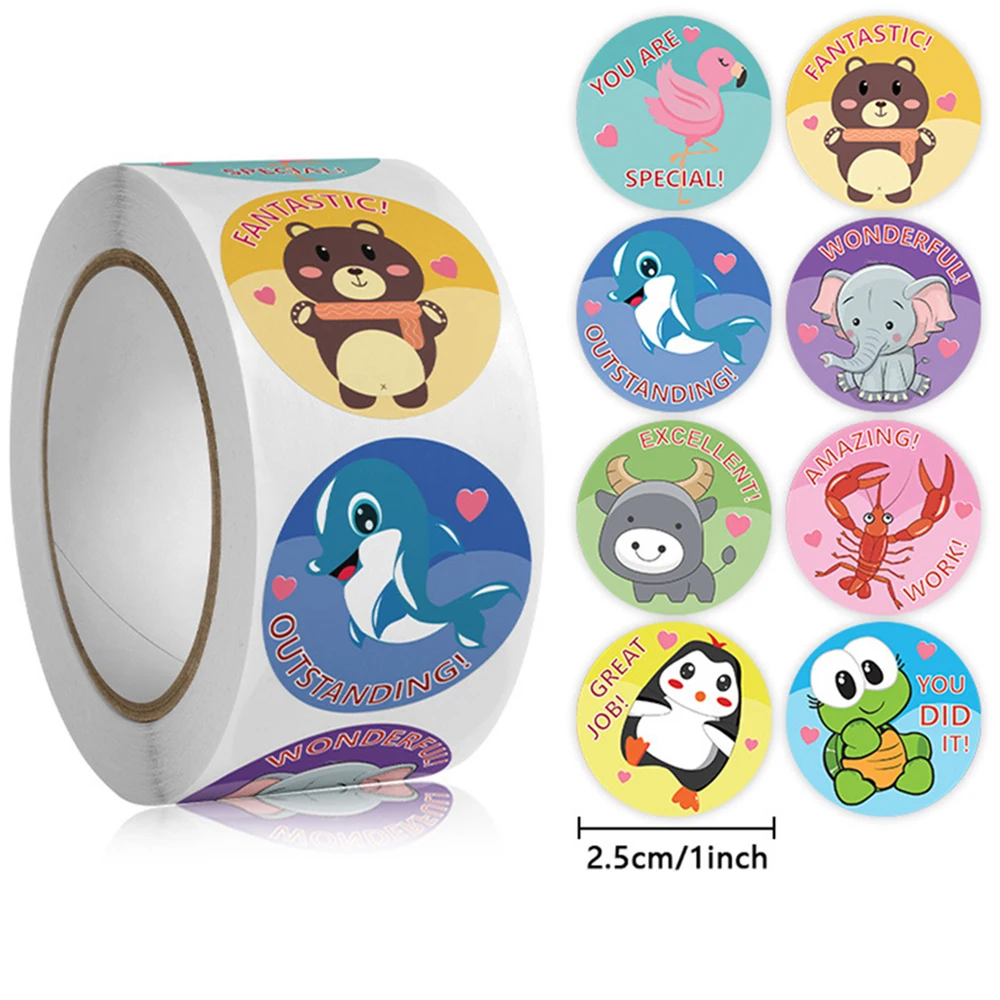 100-500pcs Round Cartoon Toys Animal stickers for kids Teacher Reward Encourage Sticker Office Stationery for children
100-500pcs Round Cartoon Toys Animal stickers for kids Teacher Reward Encourage Sticker Office Stationery for children