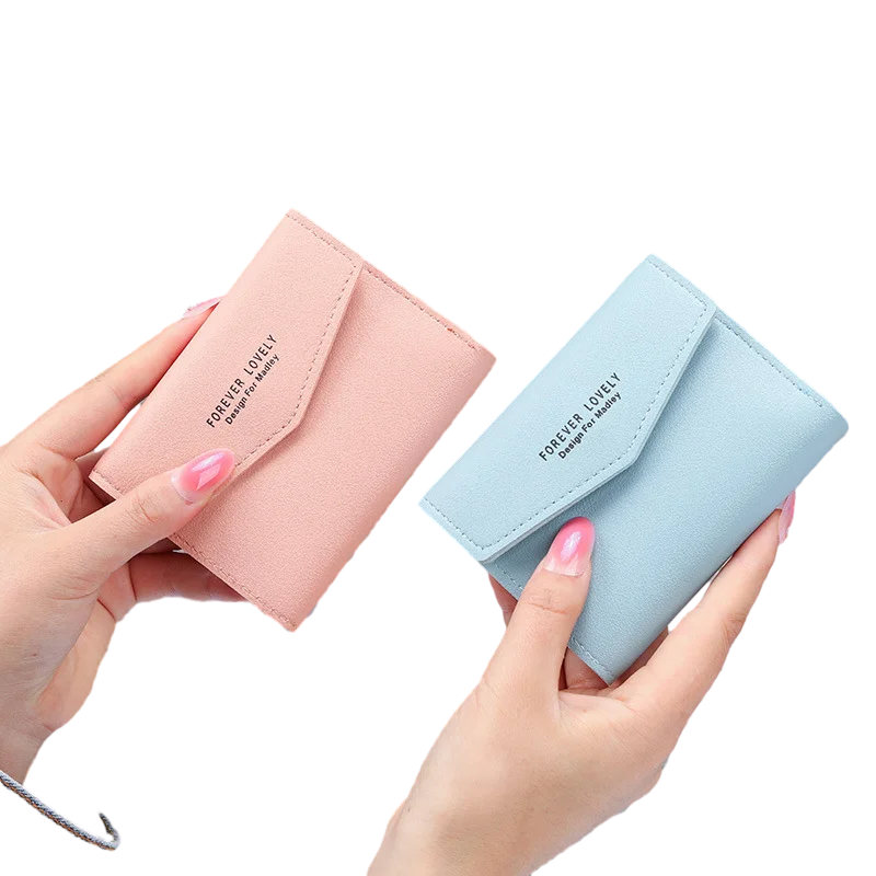 

Fashion Envelope Women's Trifold Wallet Stylish Solid Color Money Clip Fringe Pendant Ladies Purse Short Wallets for Women