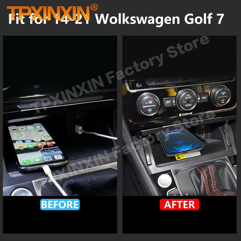 QI автомобильное беспроводное зарядное устройство для VW Volkswagen Golf 7 2014 2015 2016 2017 2018 2019 2020 2021 Быстрая зарядка держатель телефона для Iphone
QI автомобильное беспроводное зарядное устройство для VW Volkswagen Golf 7 2014 2015 2016 2017 2018 2019 2020 2021 Быстрая зарядка держатель телефона для Iphone