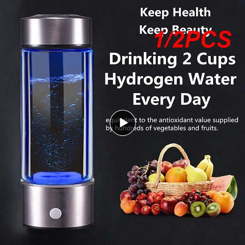 

1/2PCS Hydrogen Generator Water Cup Filter Ionizer Maker Hydrogen-Rich Water Portable Super Antioxidants ORP Hydrogen Bottle