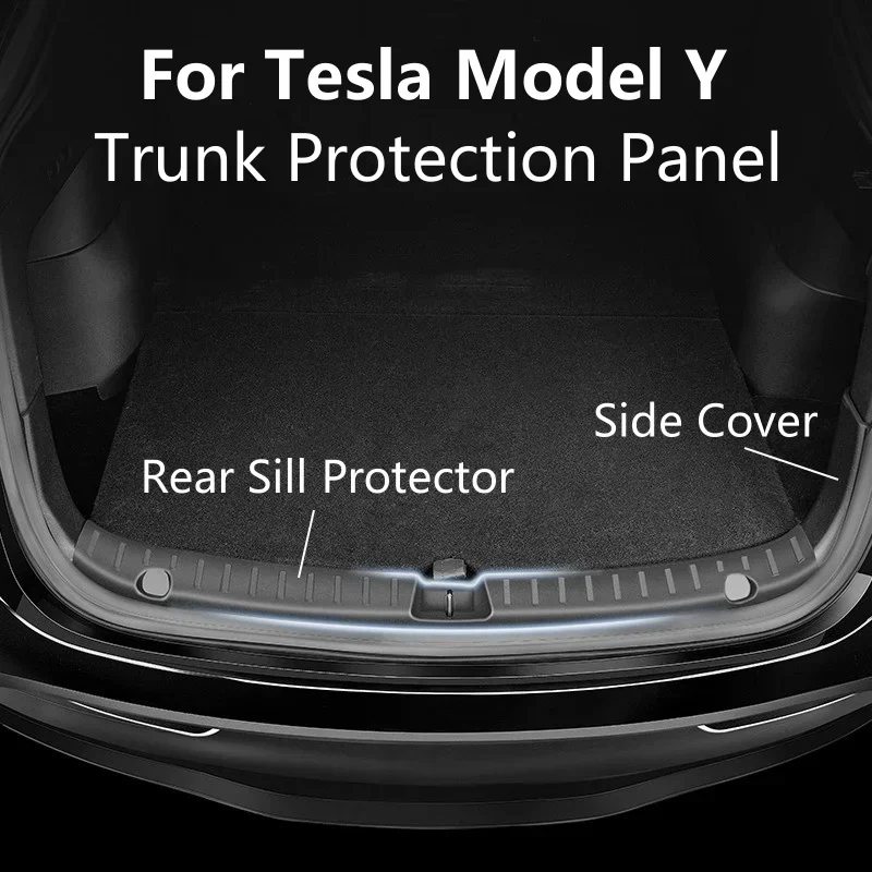 

Резиновая Защитная Накладка на порог багажника из ТПЭ для Tesla Model Y 2021-2023, защита для порогового бампера, аксессуары для защиты от грязи