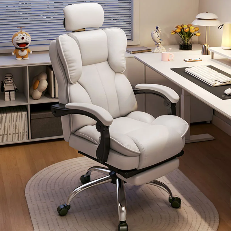 

Modern Gray Gaming Chair Comfortable Luxury Relax Swivel Gaming Chair Armchair Study White Fauteuil Gaming Office Furniture
