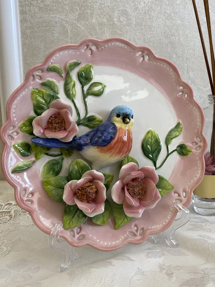Blue Bird Rose Ceramic 3D Hanging Plate Decorative Plate Swinging Plate Home Jewelry
Blue Bird Rose Ceramic 3D Hanging Plate Decorative Plate Swinging Plate Home Jewelry