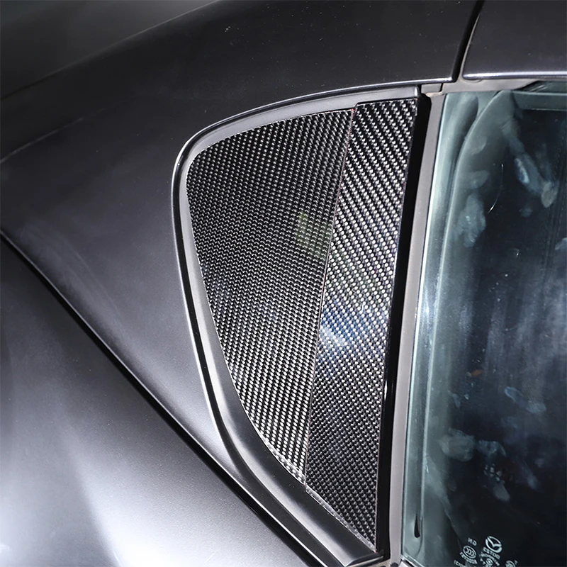 

For Mazda MX-5 2016-2023 Carbon Fiber Car Rear Window Triangle Glass Cover Trim Sticker Car Accessories